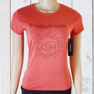 NWT BEBE AUTHENTIC WOMEN'S BLACK CREW NECK SHORT SLEEVE T-SHIRT SIZE M L XL